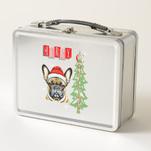 French Bulldog Weihnachtsgeschenk Metall Brotdose