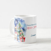 French Bulldog Weihnachtsgrüße für Hunde Kaffeetasse (Vorderseite Links)