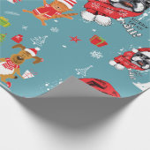 French Bulldog WeihnachtsWeihnachtsWeihnachtsWeihn Geschenkpapier (Ecke)