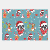 French Bulldog WeihnachtsWeihnachtsWeihnachtsWeihn Geschenkpapier Set (Vorderseite)