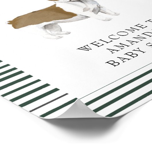 French Bulldog Welcome Baby Shooter Poster (Ecke)