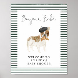 French Bulldog Welcome Baby Shooter Poster