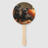 French Bulldog Welpe Autumn Delight Pumpen Fächer (Rückseite)