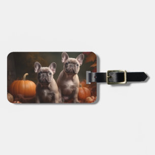French Bulldog Welpe Autumn Delight Pumpen Gepäckanhänger
