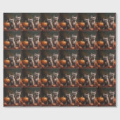 French Bulldog Welpe Autumn Delight Pumpen Geschenkpapier (Flach)