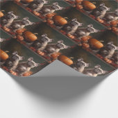 French Bulldog Welpe Autumn Delight Pumpen Geschenkpapier (Ecke)