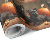 French Bulldog Welpe Autumn Delight Pumpen Geschenkpapier (Rolleneckpunkt)