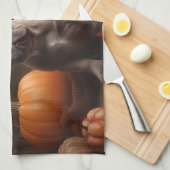 French Bulldog Welpe Autumn Delight Pumpen Geschirrtuch (Viertel Falte)