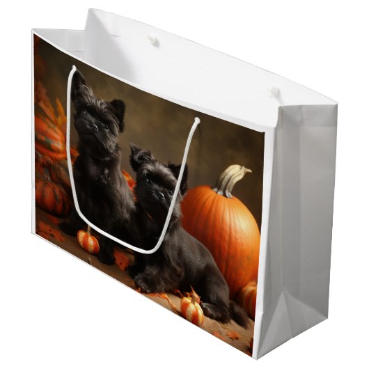 French Bulldog Welpe Autumn Delight Pumpen Große Geschenktüte (Vorderseite Schrägansicht)