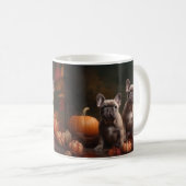French Bulldog Welpe Autumn Delight Pumpen Kaffeetasse (VorderseiteRechts)