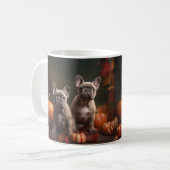 French Bulldog Welpe Autumn Delight Pumpen Kaffeetasse (Vorderseite Links)