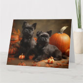 French Bulldog Welpe Autumn Delight Pumpen Karte (Vorderseite)
