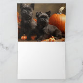 French Bulldog Welpe Autumn Delight Pumpen Karte (Innenseite)