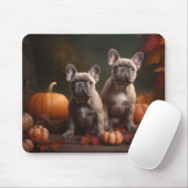 French Bulldog Welpe Autumn Delight Pumpen Mousepad (Mit Mouse)