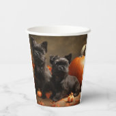 French Bulldog Welpe Autumn Delight Pumpen Pappbecher (Rückseite)