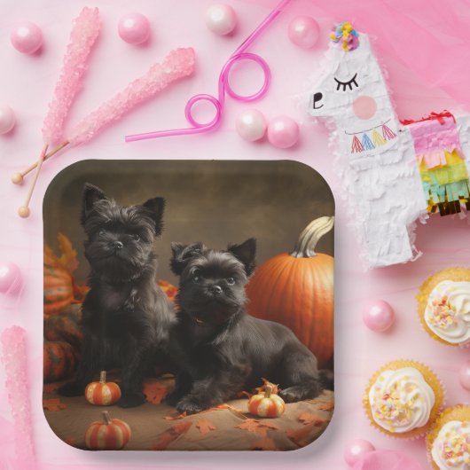 French Bulldog Welpe Autumn Delight Pumpen Pappteller (Party)