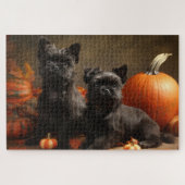 French Bulldog Welpe Autumn Delight Pumpen Puzzle (Horizontal)