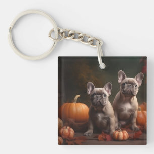 French Bulldog Welpe Autumn Delight Pumpen Schlüsselanhänger