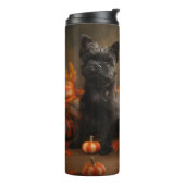 French Bulldog Welpe Autumn Delight Pumpen Thermosbecher (Nach links gedreht)