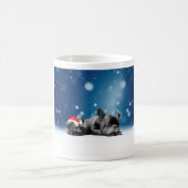 French Bulldog Welppies - Schneefreude-Weihnachtsm Kaffeetasse (Mittel)