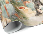 French Bulldog Welppy Wonderland Weihnachten Geschenkpapier (Rolleneckpunkt)