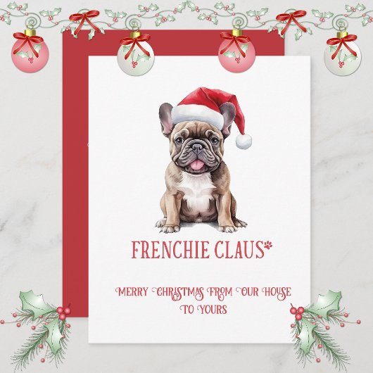 French Bulldog Whimsical Christmas | Feiertagskarte