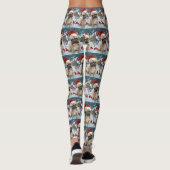 French Bulldog Winter Wonderland Christmas Joy Leggings (Rückseite)