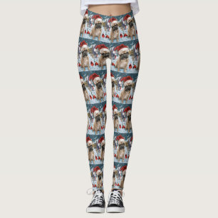 French Bulldog Winter Wonderland Christmas Joy Leggings