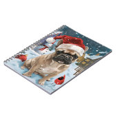 French Bulldog Winter Wonderland Christmas Joy Notizblock (Linke Seite)