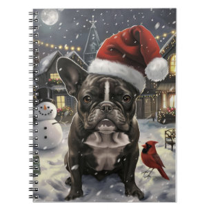 French Bulldog Winter Wonderland Christmas Joy Notizblock