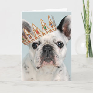 French Bulldog with Crown Karte