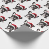 French Bulldog with Santa Hat Geschenkpapier (Ecke)