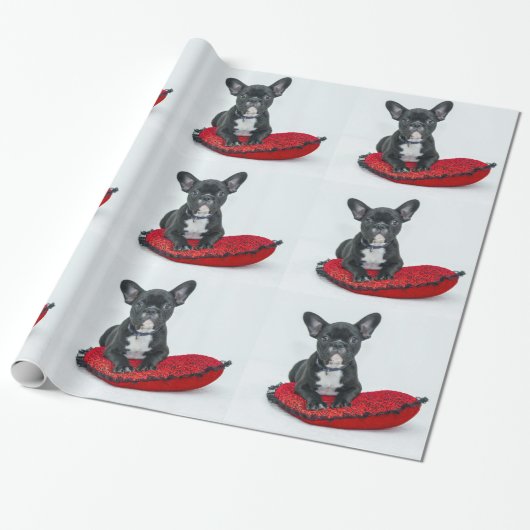 French Bulldog Wrapping Paper Geschenkpapier (Ungerollt)