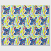French Bulldog Wrapping Paper Geschenkpapier (Flach)