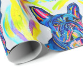 French Bulldog Wrapping Paper Geschenkpapier (Rolleneckpunkt)