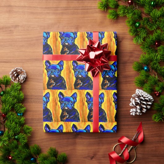French Bulldog Wrapping Paper Geschenkpapier (Feiertagsgeschenk)