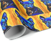 French Bulldog Wrapping Paper Geschenkpapier (Rolleneckpunkt)