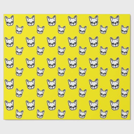 French Bulldog Wrapping Paper Geschenkpapier (Flach)