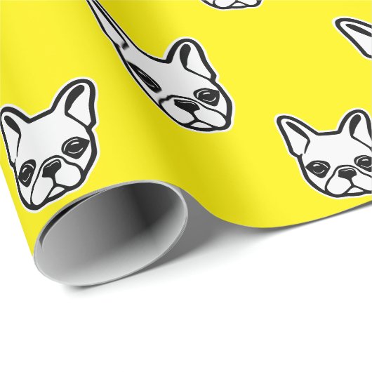 French Bulldog Wrapping Paper Geschenkpapier (Rolleneckpunkt)