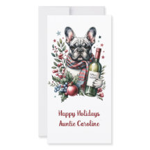 French Bulldog Xmas Holiday Watercolor-Design