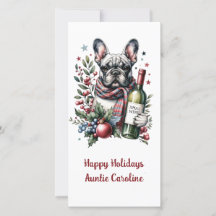 French Bulldog Xmas Holiday Watercolor-Design