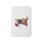 French Bulldog Xmas Lighting Santa French Bulldog  Badematte (Vorderseite Vertikal)