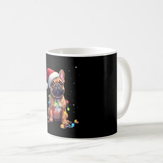 French Bulldog Xmas Lighting Santa French Bulldog Kaffeetasse (VorderseiteRechts)