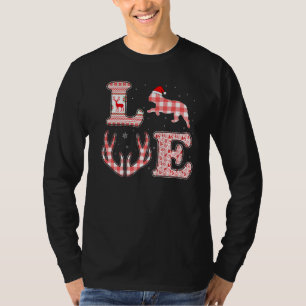 French Bulldog Xmas Red Kariert Reindeer Ugly Chri T-Shirt