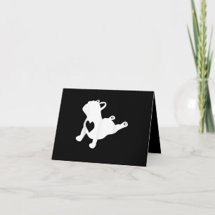 French Bulldog Yoga Liebe Herzstück Frenchie Worko Karte