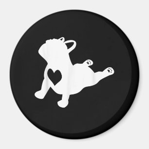 French Bulldog Yoga Liebe Herzstück Frenchie Worko Magnet