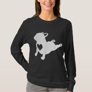 French Bulldog Yoga Liebe Herzstück Frenchie Worko T-Shirt