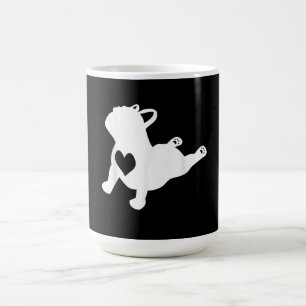 French Bulldog Yoga Pose Liebe Herzgeschenk Kaffeetasse