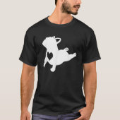 French Bulldog Yoga Pose Shirt mit Herz der Liebe (Vorderseite)