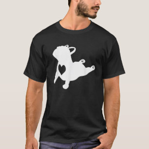 French Bulldog Yoga Pose Shirt mit Herz der Liebe